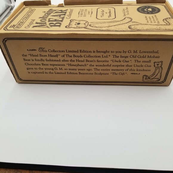 THE MOHAIR Bear Uncle Gus & Honey Bunch Limited Ed 1997 w/box and certificate - Picture 6 of 7